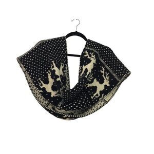 Reindeer Christmas Tube Shoulder Wrap Scarf Womens OS